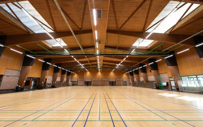 LED lighting in Ivo Van Damme sports hall ensures optimal visibility