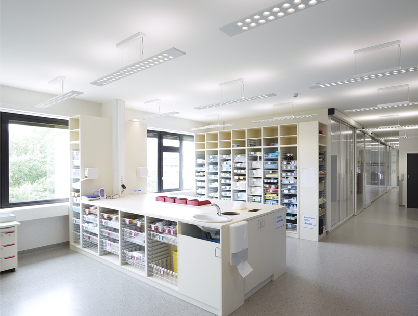 Ledverlichting in een ziekenhuis